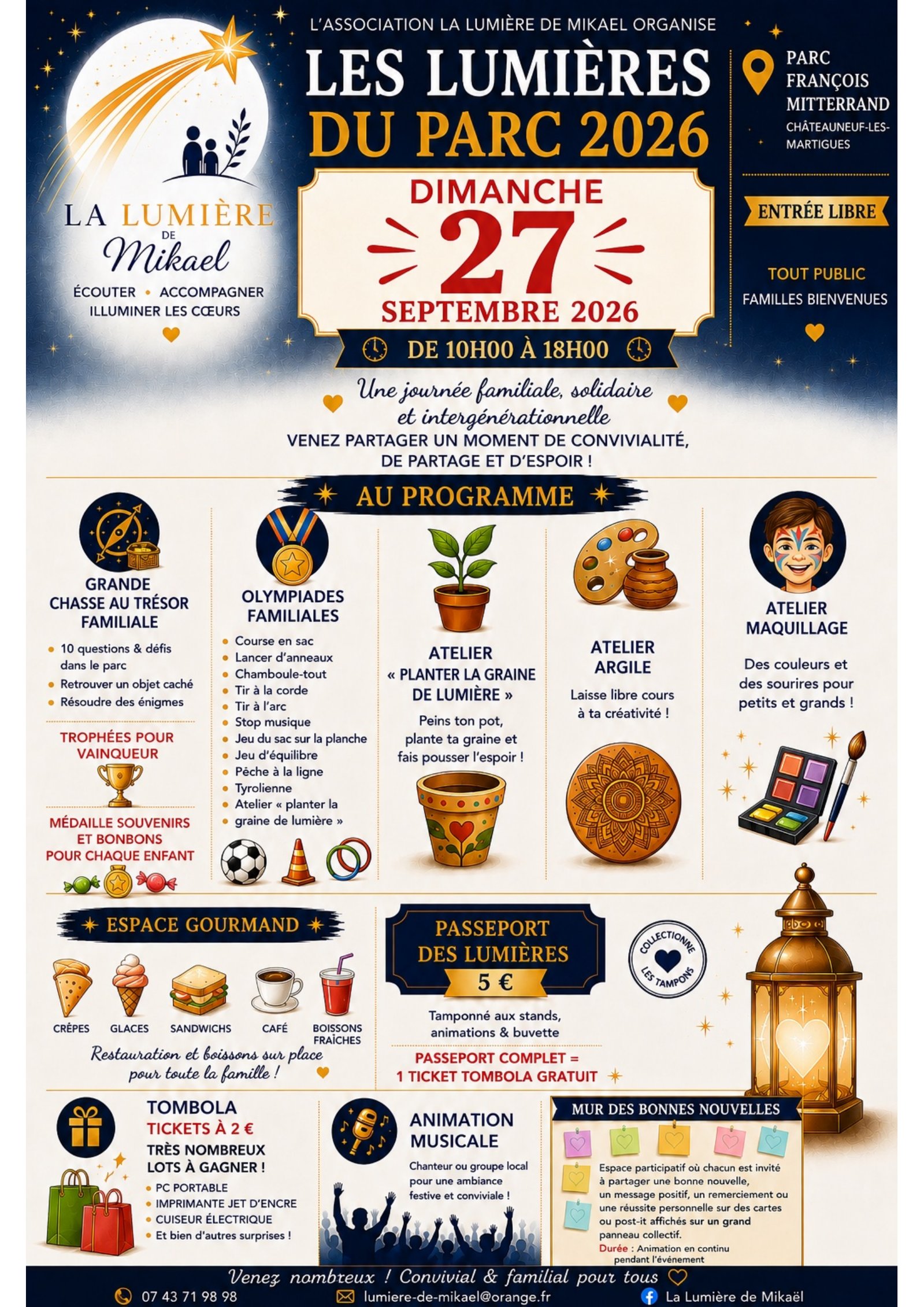 Affiche Les Lumières du Parc 2026, dimanche 27 septembre de 10h à 18h